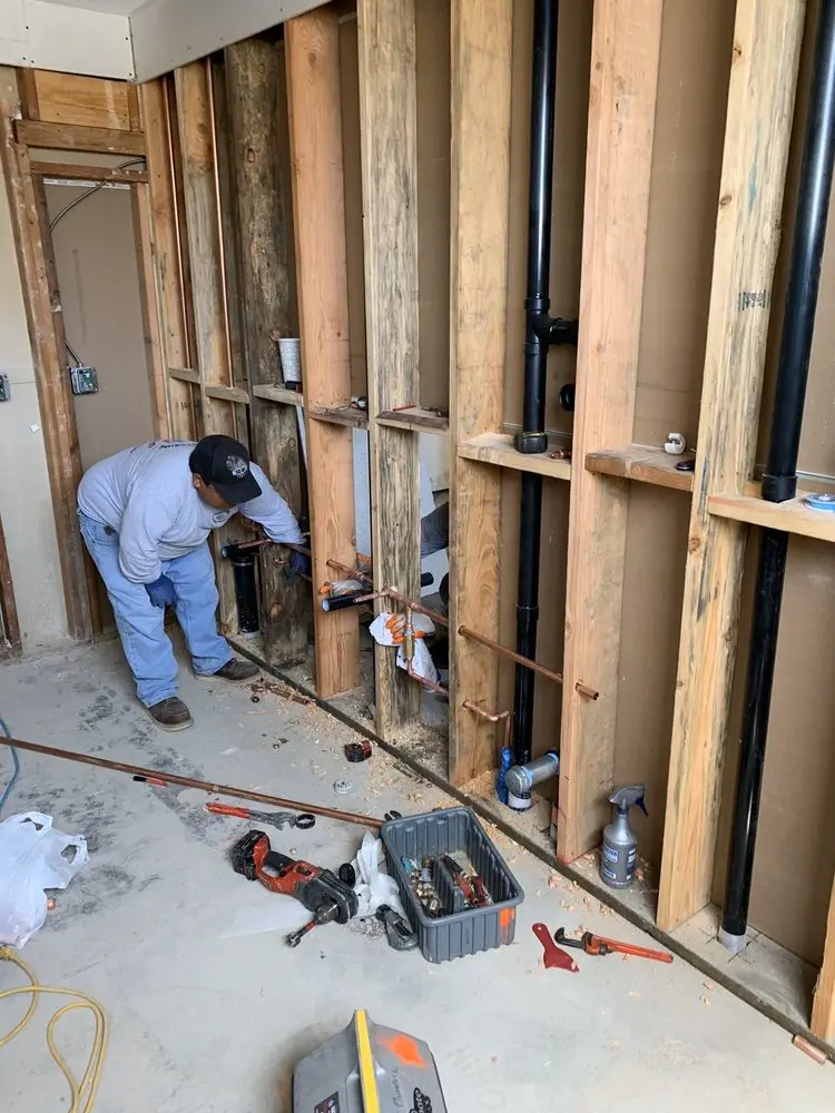 Commercial rough-in plumbing for Gas Line Repair in Grand